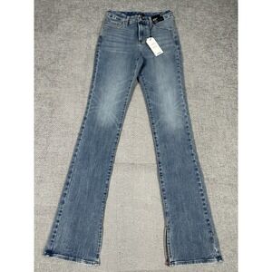 Express Jeans Womens Small 0/2/4 Blue Skyscraper Mid Rise Ultra Hyper Stretch
